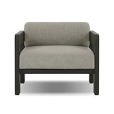 Aluminum frames heavy-proportioned bench-style seat and bolster back cushions, giving this outdoor chair clean lines and strong visual presence. Cover or store inside during inclement weather or when not in use.As enthusiasts of luxe aesthetics at Amethyst, we love the warm modern inspired Tatiana Outdoor Chair - Ramiro Ecru. Amethyst Home provides interior design, new home construction design consulting, vintage area rugs, and lighting in the Newport Beach metro area.