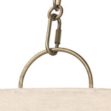 Set the mood with a Baroque-inspired pendant of oval-linked chaining and a flax-linen dome. Metal boning supports the airy spherical shade, while a brass frame adds to the warm glow Amethyst Home provides interior design, new home construction design consulting, vintage area rugs, and lighting in the Charlotte metro area.