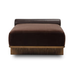 Taking inspiration from vintage Swedish textiles, this chaise serves double duty as an inviting seat and a one-of-a-kind conversation starter. It's a play of geometry and pattern, from the sturdy ash frame with wide ski legs and bold silhouette to the rich mix of upholstery and cut-in bolster cushion. Amethyst Home provides interior design, new home construction design consulting, vintage area rugs, and lighting in the Houston metro area.