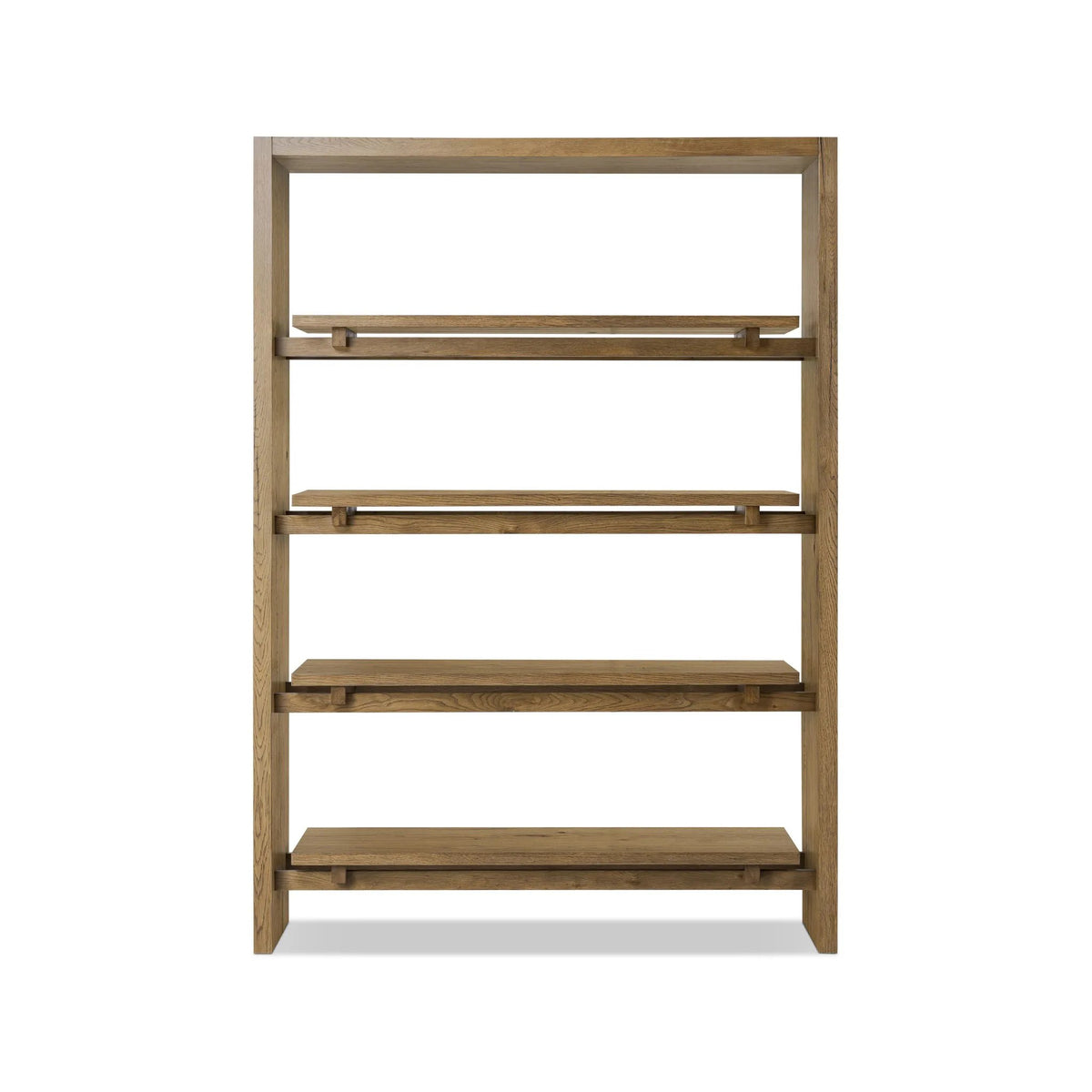 Theodore Rustic Amber Oak Veneer Bookcase | ready to ship!