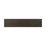 Made from oak veneer finished in a dark anthracite, a long, open-style console table brings a rich, clean look to your living or media room. Lower shelving brings bonus storage and display of media, favorite books and more Amethyst Home provides interior design, new home construction design consulting, vintage area rugs, and lighting in the Austin metro area.