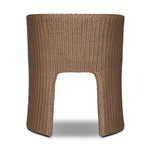This outdoor dining chair takes on a curved silhouette, crafted from woven faux hyacinth and complemented by a heavily textured boucle cushion. Cover or store inside during inclement weather and when not in use.As lovers of natural materials at Amethyst, we love the designer inspired Thora Outdoor Dining Chair - Vada Cream. Amethyst Home provides interior design, new home construction design consulting, vintage area rugs, and lighting in the Salt Lake City metro area.