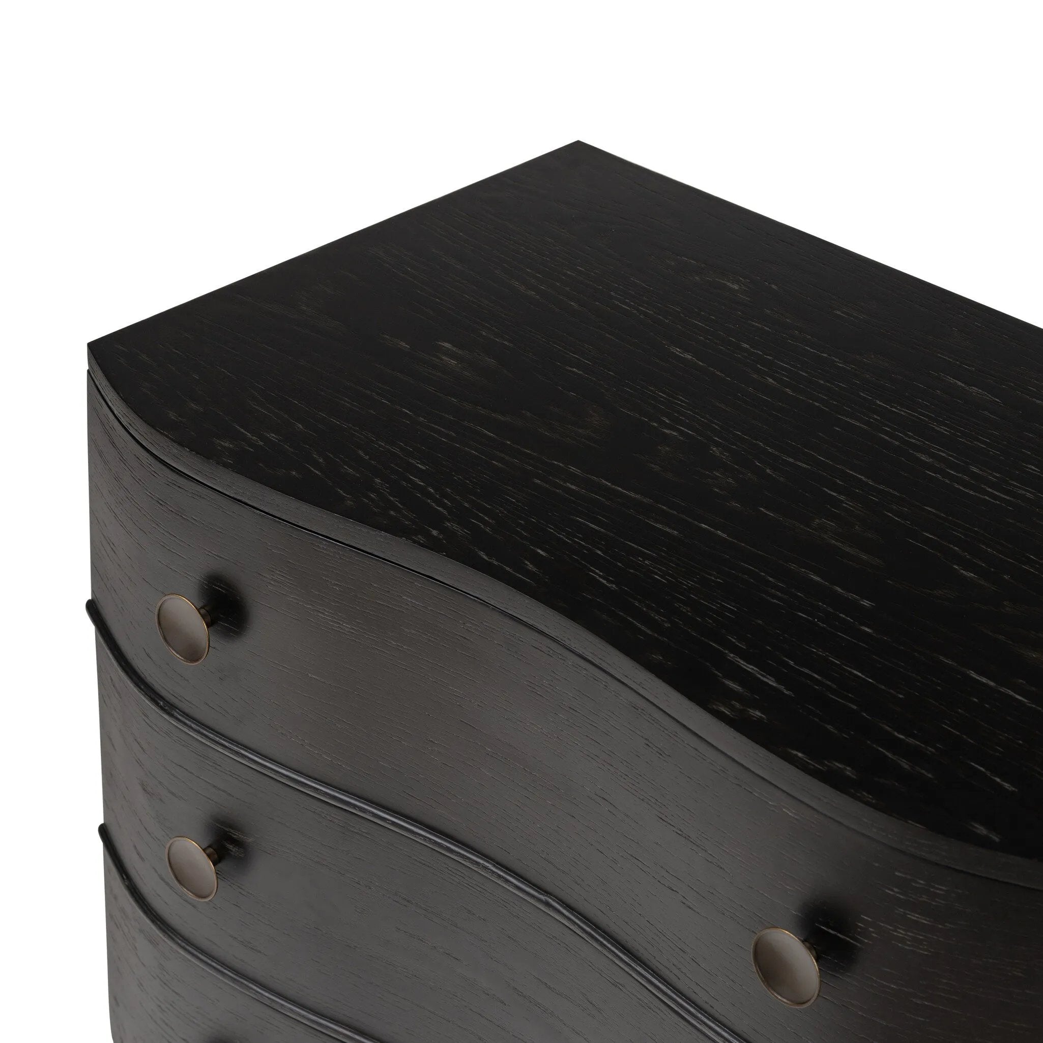 Featuring Tiago Distressed Black Nightstand by Four Hands at Amethyst Home. Introduce a touch of elegance to your bedroom with our Tiago Distressed Black Nightstand. Crafted with exquisite attention to detail, this nightstand features a sleek design and distressed black finish, adding a touch of sophistication to any room. Ready to ship, it's the perfect addit. Amethyst Home provides interior design, new home construction design consulting, vintage area rugs, and lighting in the Boston metro area.