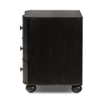Featuring Tiago Distressed Black Nightstand by Four Hands at Amethyst Home. Introduce a touch of elegance to your bedroom with our Tiago Distressed Black Nightstand. Crafted with exquisite attention to detail, this nightstand features a sleek design and distressed black finish, adding a touch of sophistication to any room. Ready to ship, it's the perfect a. Amethyst Home provides interior design, new home construction design consulting, vintage area rugs, and lighting in the Washington metro area.
