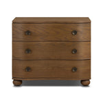 Featuring Tiago Toasted Oak Nightstand by Four Hands at Amethyst Home. Made from solid oak and finished in a toasted oak, this three-drawer nightstand is inspired by European antiques to bring both style and storage space to the bedroom. Overall Dimensions: 32.00"w x 21.75"d x 26.50"h. Amethyst Home provides interior design, new home construction design consulting, vintage area rugs, and lighting in the Calabasas metro area.