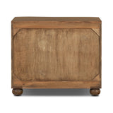 Featuring Tiago Toasted Oak Nightstand by Four Hands at Amethyst Home. Made from solid oak and finished in a toasted oak, this three-drawer nightstand is inspired by European antiques to bring both style and storage space to the bedroom. Overall Dimensions: 32.00"w x 21.75"d x 26.50"h. Amethyst Home provides interior design, new home construction design consulting, vintage area rugs, and lighting in the Charlotte metro area.