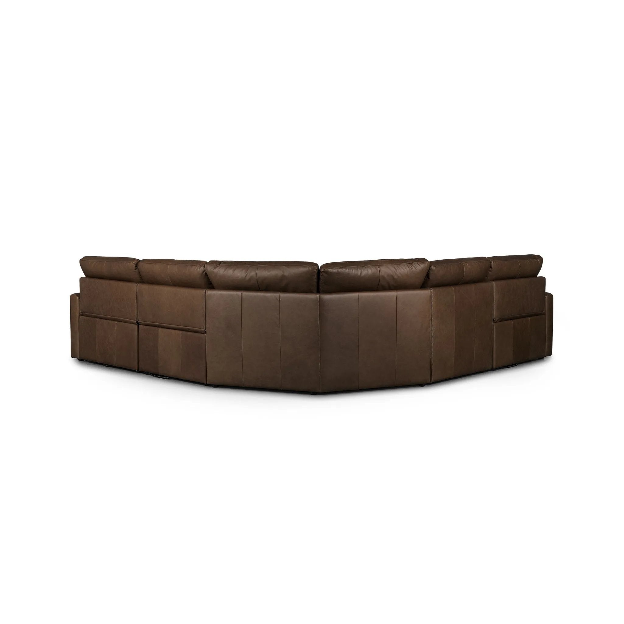 Featuring Tillery Sonoma Coco Power Recliner 5-Piece Sectional by Four Hands at Amethyst Home. Overall Dimensions: 108.00"w x 108.00"d x 37.00"hWeight : 460.10 lbsMaterials: Top Grain Leather, 100% Polyester Fiber. Amethyst Home provides interior design, new home construction design consulting, vintage area rugs, and lighting in the Kansas City metro area.