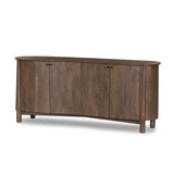 Store favorite table linens and serveware in this organically shaped sideboard of taupe-washed solid mango. A beautifully curved silhouette is complemented by rounded tapered legs and a clean four-door format.As lovers of modern materials at Amethyst, we love the nature inspired Tindra Sideboard - Washed Taupe Mango. Amethyst Home provides interior design, new home construction design consulting, vintage area rugs, and lighting in the Kansas City metro area.