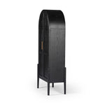 Featuring Tolle Drifted Matte Black Panel Door Cabinet by Four Hands at Amethyst Home. Store it in style. Beautifully shaped cabinetry in drifted matte black veneer features spacious interior shelving and recessed wood panel doors, ready for storing your treasures.Overall Dimensions: 38.00"w x 19.00"d x 84.00"hWeight : 169.75 lbsMaterials: Solid Oak, Oak V. Amethyst Home provides interior design, new home construction design consulting, vintage area rugs, and lighting in the Alpharetta metro area.