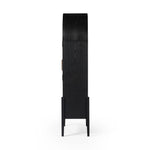 Featuring Tolle Drifted Matte Black Panel Door Cabinet by Four Hands at Amethyst Home. Store it in style. Beautifully shaped cabinetry in drifted matte black veneer features spacious interior shelving and recessed wood panel doors, ready for storing your treasures.Overall Dimensions: 38.00"w x 19.00"d x 84.00"hWeight : 169.75 lbsMaterials: Solid Oak, Oak Venee. Amethyst Home provides interior design, new home construction design consulting, vintage area rugs, and lighting in the Boston metro area.