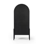 Featuring Tolle Drifted Matte Black Panel Door Cabinet by Four Hands at Amethyst Home. Store it in style. Beautifully shaped cabinetry in drifted matte black veneer features spacious interior shelving and recessed wood panel doors, ready for storing your treasures.Overall Dimensions: 38.00"w x 19.00"d x 84.00"hWeight : 169.75 lbsMaterials: Solid Oak, Oak Vene. Amethyst Home provides interior design, new home construction design consulting, vintage area rugs, and lighting in the Houston metro area.