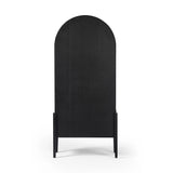 Featuring Tolle Drifted Matte Black Panel Door Cabinet by Four Hands at Amethyst Home. Store it in style. Beautifully shaped cabinetry in drifted matte black veneer features spacious interior shelving and recessed wood panel doors, ready for storing your treasures.Overall Dimensions: 38.00"w x 19.00"d x 84.00"hWeight : 169.75 lbsMaterials: Solid Oak, Oak Vene. Amethyst Home provides interior design, new home construction design consulting, vintage area rugs, and lighting in the Houston metro area.