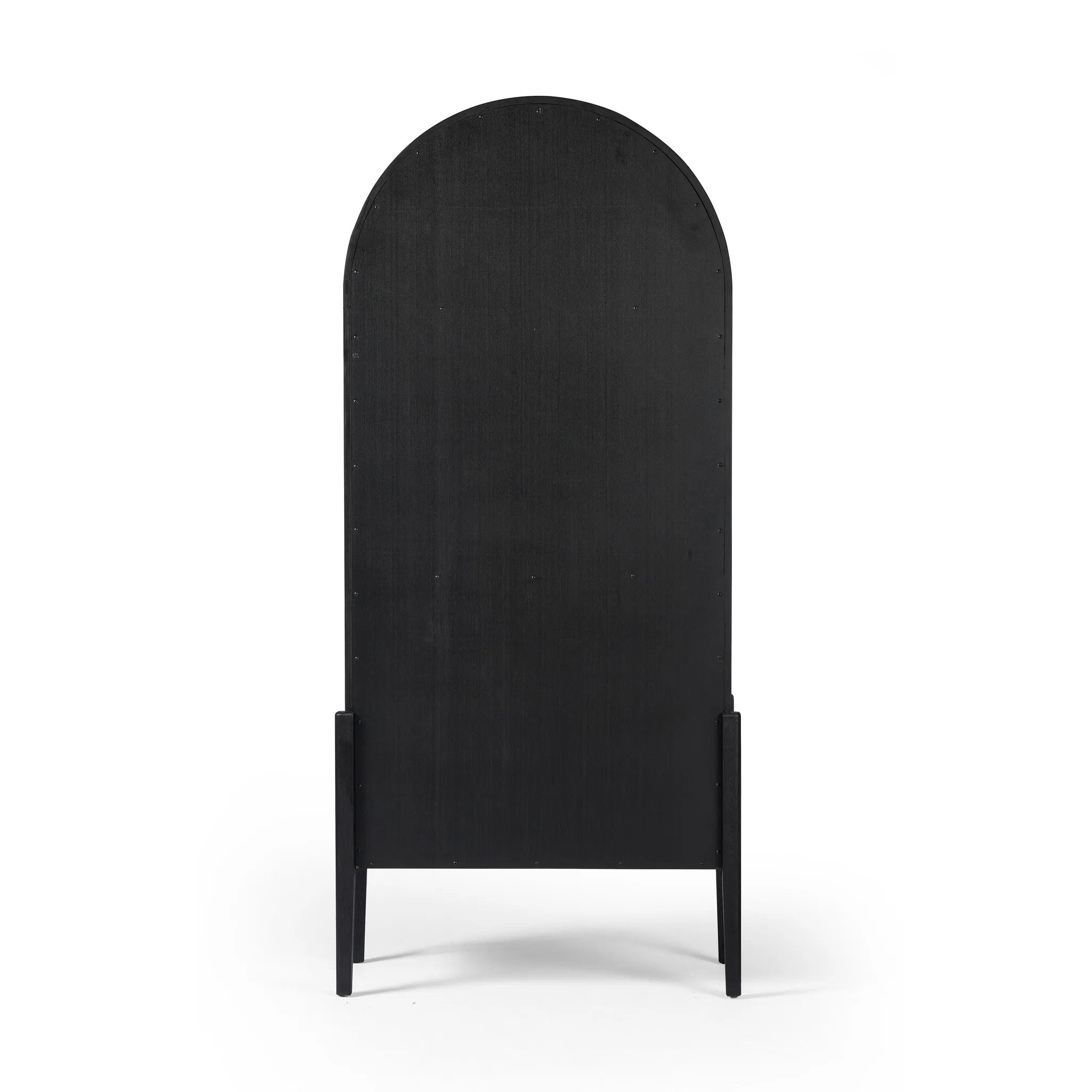 Featuring Tolle Drifted Matte Black Panel Door Cabinet by Four Hands at Amethyst Home. Store it in style. Beautifully shaped cabinetry in drifted matte black veneer features spacious interior shelving and recessed wood panel doors, ready for storing your treasures.Overall Dimensions: 38.00"w x 19.00"d x 84.00"hWeight : 169.75 lbsMaterials: Solid Oak, Oak Vene. Amethyst Home provides interior design, new home construction design consulting, vintage area rugs, and lighting in the Houston metro area.