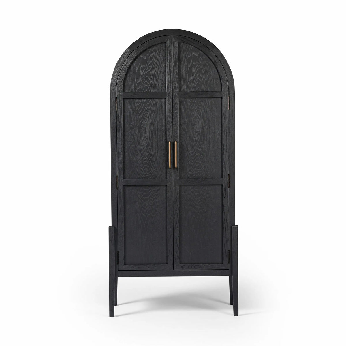 Tolle Drifted Matte Black Panel Door Cabinet | ready to ship!