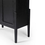 Featuring Tolle Drifted Matte Black Panel Door Cabinet by Four Hands at Amethyst Home. Store it in style. Beautifully shaped cabinetry in drifted matte black veneer features spacious interior shelving and recessed wood panel doors, ready for storing your treasures.Overall Dimensions: 38.00"w x 19.00"d x 84.00"hWeight : 169.75 lbsMaterials: Solid Oak, Oak Ven. Amethyst Home provides interior design, new home construction design consulting, vintage area rugs, and lighting in the Portland metro area.