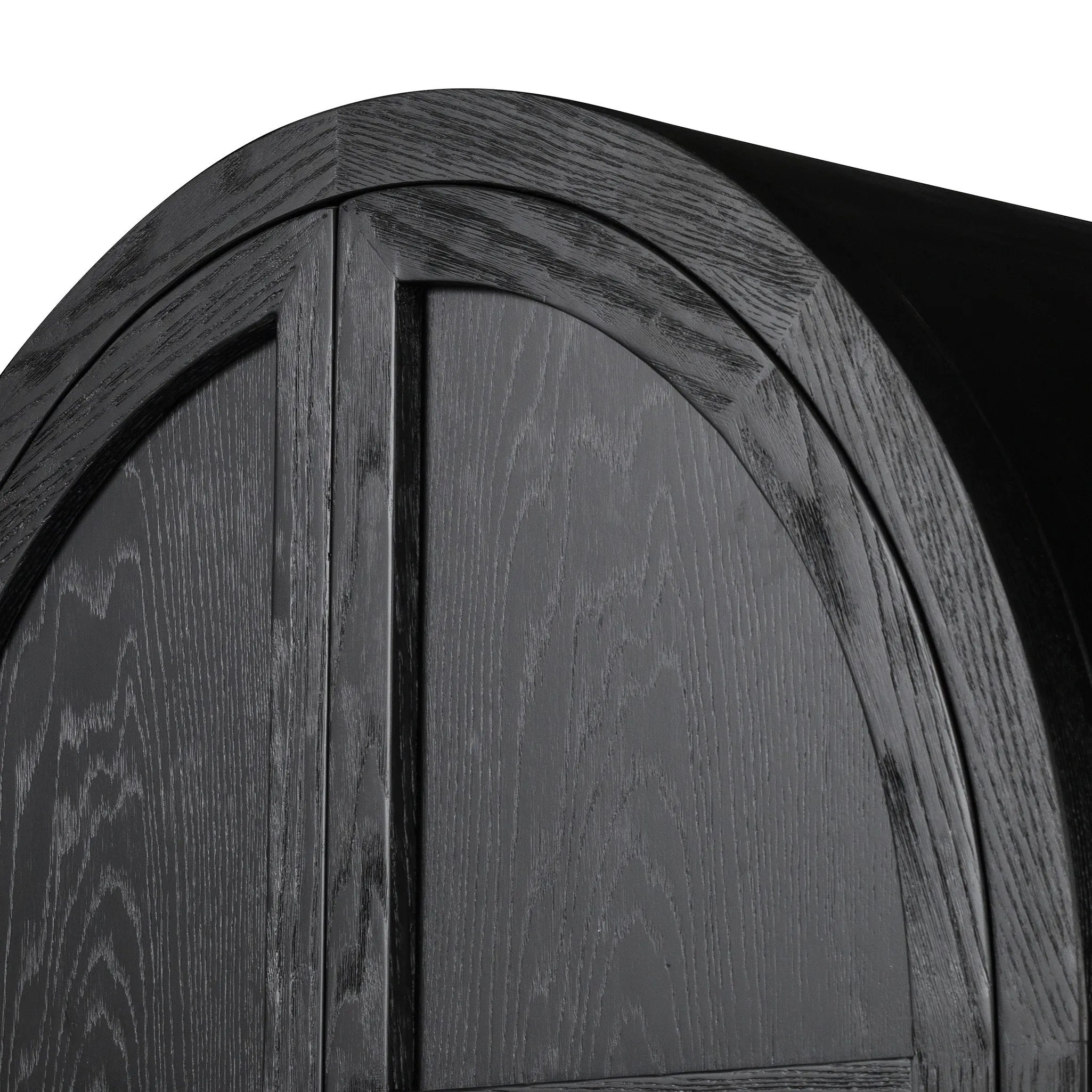 Featuring Tolle Drifted Matte Black Panel Door Cabinet by Four Hands at Amethyst Home. Store it in style. Beautifully shaped cabinetry in drifted matte black veneer features spacious interior shelving and recessed wood panel doors, ready for storing your treasures.Overall Dimensions: 38.00"w x 19.00"d x 84.00"hWeight : 169.75 lbsMaterials: Solid Oak, Oak V. Amethyst Home provides interior design, new home construction design consulting, vintage area rugs, and lighting in the Scottsdale metro area.