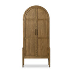 Featuring Tolle Drifted Oak Solid Panel Door Cabinet by Four Hands at Amethyst Home. Store it in style. Beautifully shaped cabinetry of solid oak with recessed wood panels and iron hardware in an antique brass finish. Features thick, spacious shelves to store kitchenware, favorite books and treasured objects.Overall Dimensions: 38.00"w x 19.00"d x 84.00"h. Amethyst Home provides interior design, new home construction design consulting, vintage area rugs, and lighting in the Los Angeles metro area.
