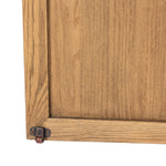 Featuring Tolle Drifted Oak Solid Panel Door Cabinet by Four Hands at Amethyst Home. Store it in style. Beautifully shaped cabinetry of solid oak with recessed wood panels and iron hardware in an antique brass finish. Features thick, spacious shelves to store kitchenware, favorite books and treasured objects.Overall Dimensions: 38.00"w x 19.00"d x 84.00"hWei. Amethyst Home provides interior design, new home construction design consulting, vintage area rugs, and lighting in the Monterey metro area.