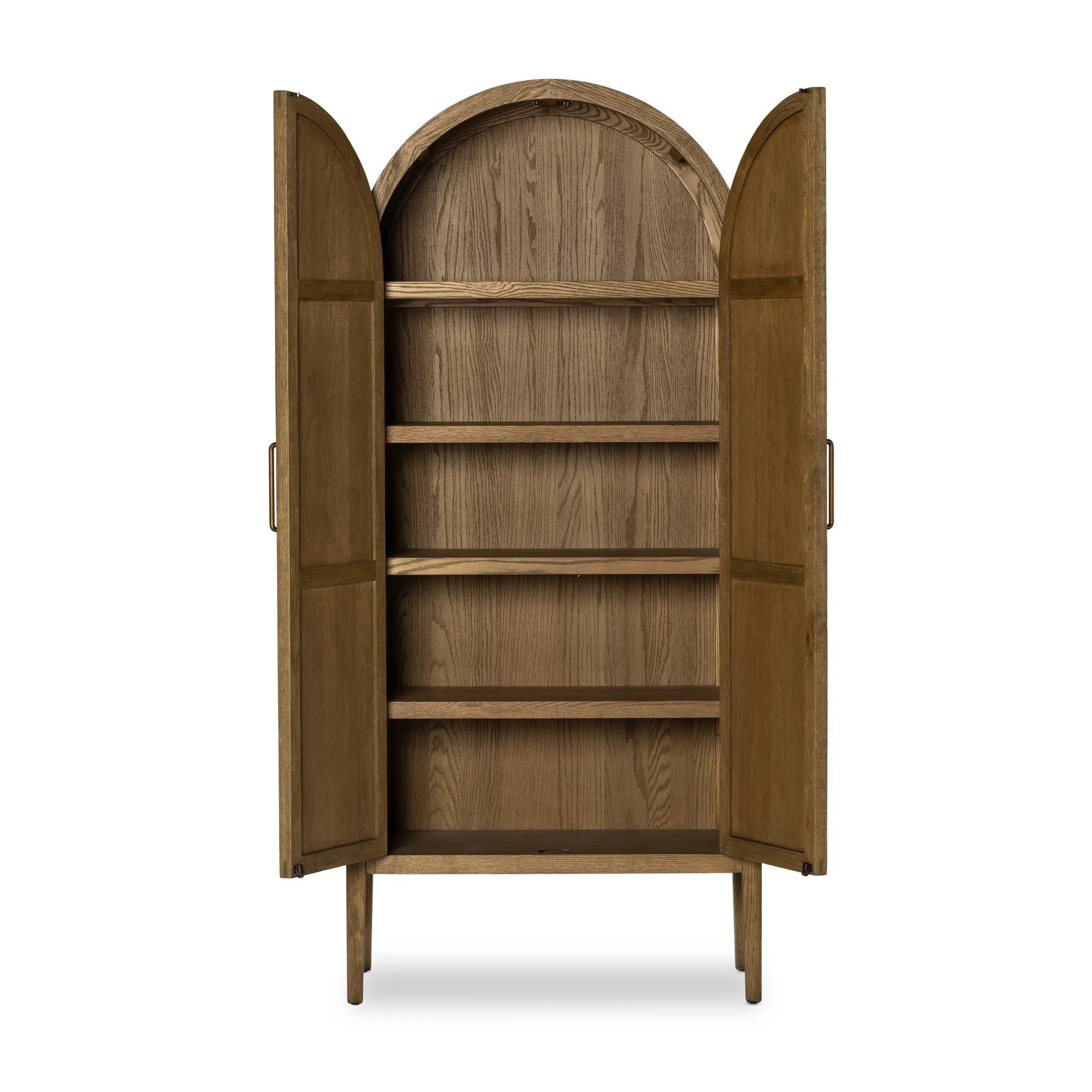 Featuring Tolle Drifted Oak Solid Panel Door Cabinet by Four Hands at Amethyst Home. Store it in style. Beautifully shaped cabinetry of solid oak with recessed wood panels and iron hardware in an antique brass finish. Features thick, spacious shelves to store kitchenware, favorite books and treasured objects.Overall Dimensions: 38.00"w x 19.00"d x 84.00"hWeight. Amethyst Home provides interior design, new home construction design consulting, vintage area rugs, and lighting in the Omaha metro area.