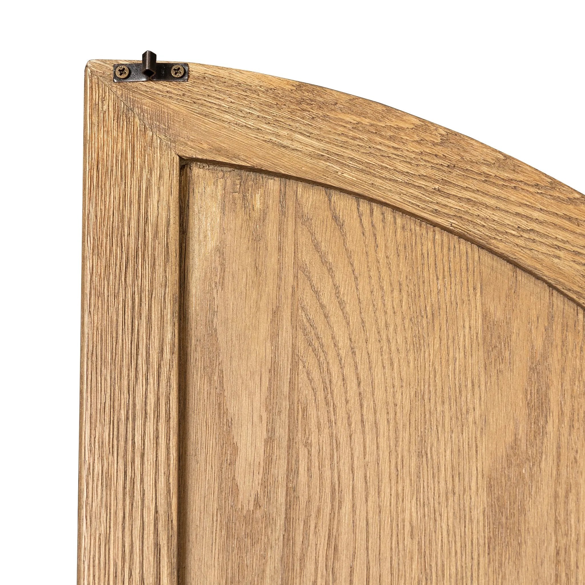 Featuring Tolle Drifted Oak Solid Panel Door Cabinet by Four Hands at Amethyst Home. Store it in style. Beautifully shaped cabinetry of solid oak with recessed wood panels and iron hardware in an antique brass finish. Features thick, spacious shelves to store kitchenware, favorite books and treasured objects.Overall Dimensions: 38.00"w x 19.00"d x 84.00"hWe. Amethyst Home provides interior design, new home construction design consulting, vintage area rugs, and lighting in the San Diego metro area.