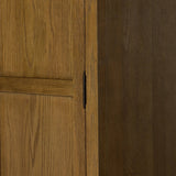 Featuring Tolle Drifted Oak Solid Panel Door Cabinet by Four Hands at Amethyst Home. Store it in style. Beautifully shaped cabinetry of solid oak with recessed wood panels and iron hardware in an antique brass finish. Features thick, spacious shelves to store kitchenware, favorite books and treasured objects.Overall Dimensions: 38.00"w x 19.00"d x 84.00"hWeight. Amethyst Home provides interior design, new home construction design consulting, vintage area rugs, and lighting in the Tampa metro area.