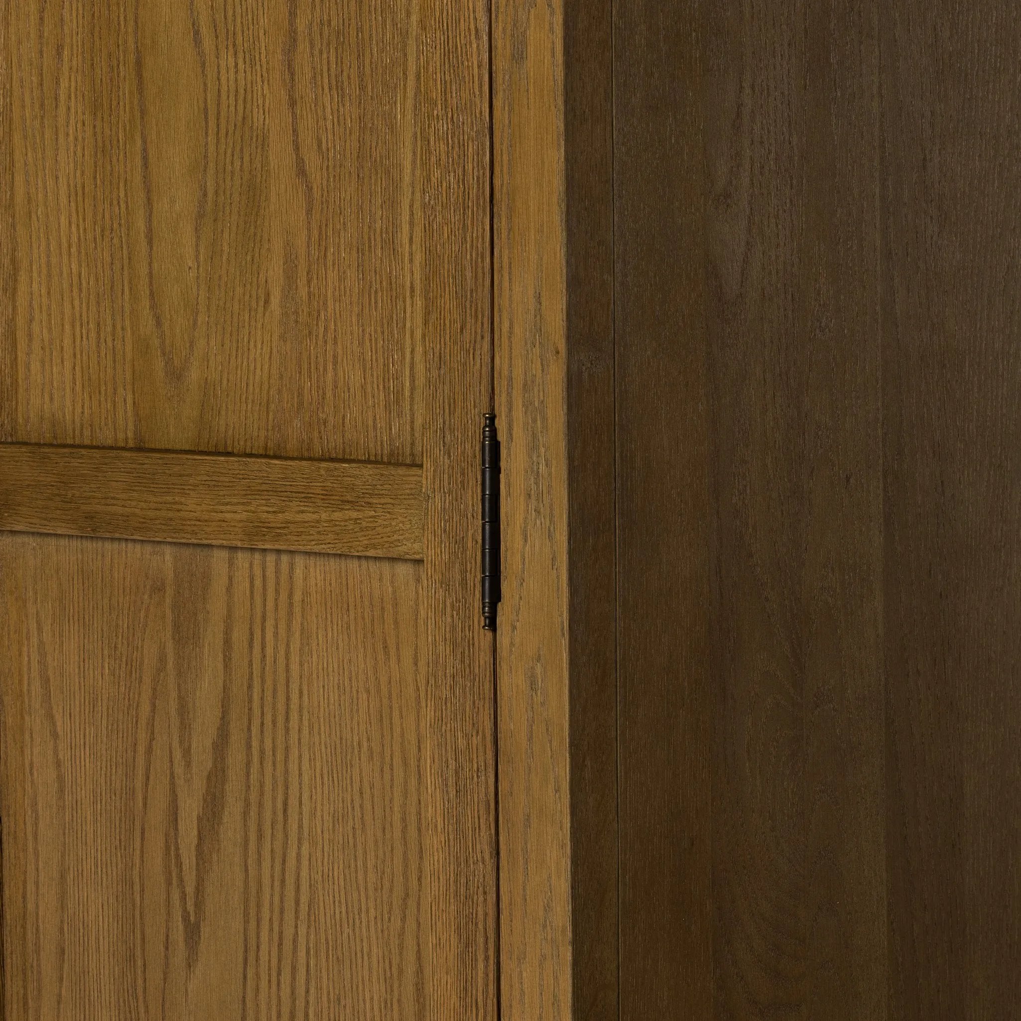 Featuring Tolle Drifted Oak Solid Panel Door Cabinet by Four Hands at Amethyst Home. Store it in style. Beautifully shaped cabinetry of solid oak with recessed wood panels and iron hardware in an antique brass finish. Features thick, spacious shelves to store kitchenware, favorite books and treasured objects.Overall Dimensions: 38.00"w x 19.00"d x 84.00"hWeight. Amethyst Home provides interior design, new home construction design consulting, vintage area rugs, and lighting in the Tampa metro area.