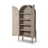 Featuring Tolle Rustic White Solid Panel Door Cabinet by Four Hands at Amethyst Home. Store it in style. Beautifully shaped cabinetry of rustic white solid oak features spacious interior shelving and recessed wood panel doors, ready for storing your treasures.Overall Dimensions: 38.00"w x 19.00"d x 84.00"hWeight : 169.75 lbsMaterials: Solid Oak, Oak Veneer. Amethyst Home provides interior design, new home construction design consulting, vintage area rugs, and lighting in the Calabasas metro area.