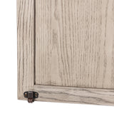 Featuring Tolle Rustic White Solid Panel Door Cabinet by Four Hands at Amethyst Home. Store it in style. Beautifully shaped cabinetry of rustic white solid oak features spacious interior shelving and recessed wood panel doors, ready for storing your treasures.Overall Dimensions: 38.00"w x 19.00"d x 84.00"hWeight : 169.75 lbsMaterials: Solid Oak, Oak Veneer. Amethyst Home provides interior design, new home construction design consulting, vintage area rugs, and lighting in the Portland metro area.