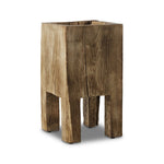 Character-rich reclaimed wood shapes this natural statement planter, with heavy cracking and texture conveying a found look. Not water tight; liner/pot required Amethyst Home provides interior design, new home construction design consulting, vintage area rugs, and lighting in the Salt Lake City metro area.