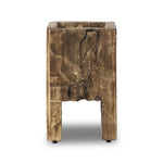 Character-rich reclaimed wood shapes this natural statement planter, with heavy cracking and texture conveying a found look. Not water tight; liner/pot required Amethyst Home provides interior design, new home construction design consulting, vintage area rugs, and lighting in the Washington metro area.