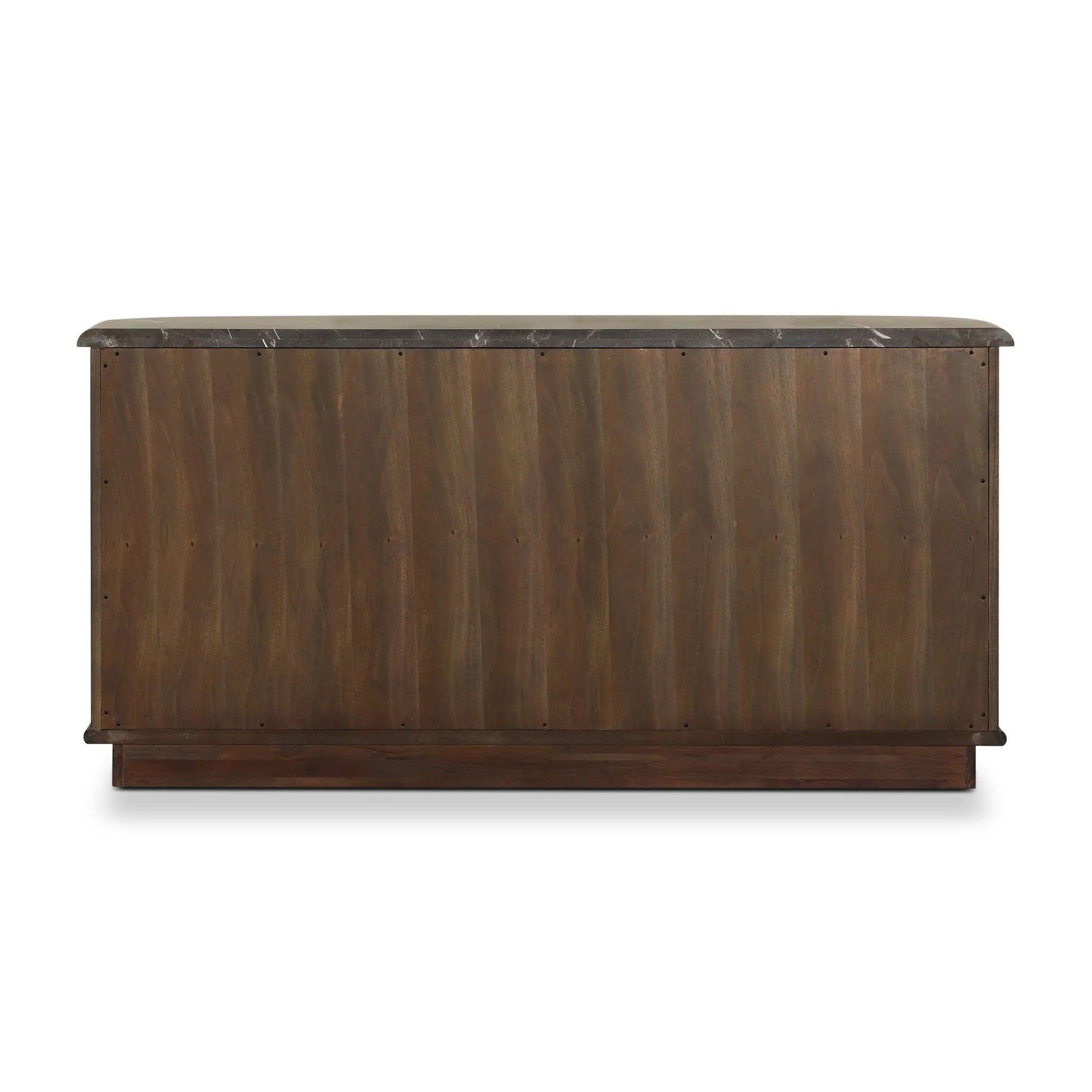 Mixed materials define this Art Deco-inspired dresser. Vein-rich marble in a warm cofffee color tops a sungkai case for a timeless yet modern look.As lovers of modern aesthetics at Amethyst, we love the warm modern inspired Tovae Dresser - Stained Saddle Brown Sungkai. Amethyst Home provides interior design, new home construction design consulting, vintage area rugs, and lighting in the Boston metro area.