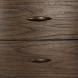 Mixed materials define this Art Deco-inspired dresser. Vein-rich marble in a warm cofffee color tops a sungkai case for a timeless yet modern look.As lovers of modern aesthetics at Amethyst, we love the warm modern inspired Tovae Dresser - Stained Saddle Brown Sungkai. Amethyst Home provides interior design, new home construction design consulting, vintage area rugs, and lighting in the San Diego metro area.