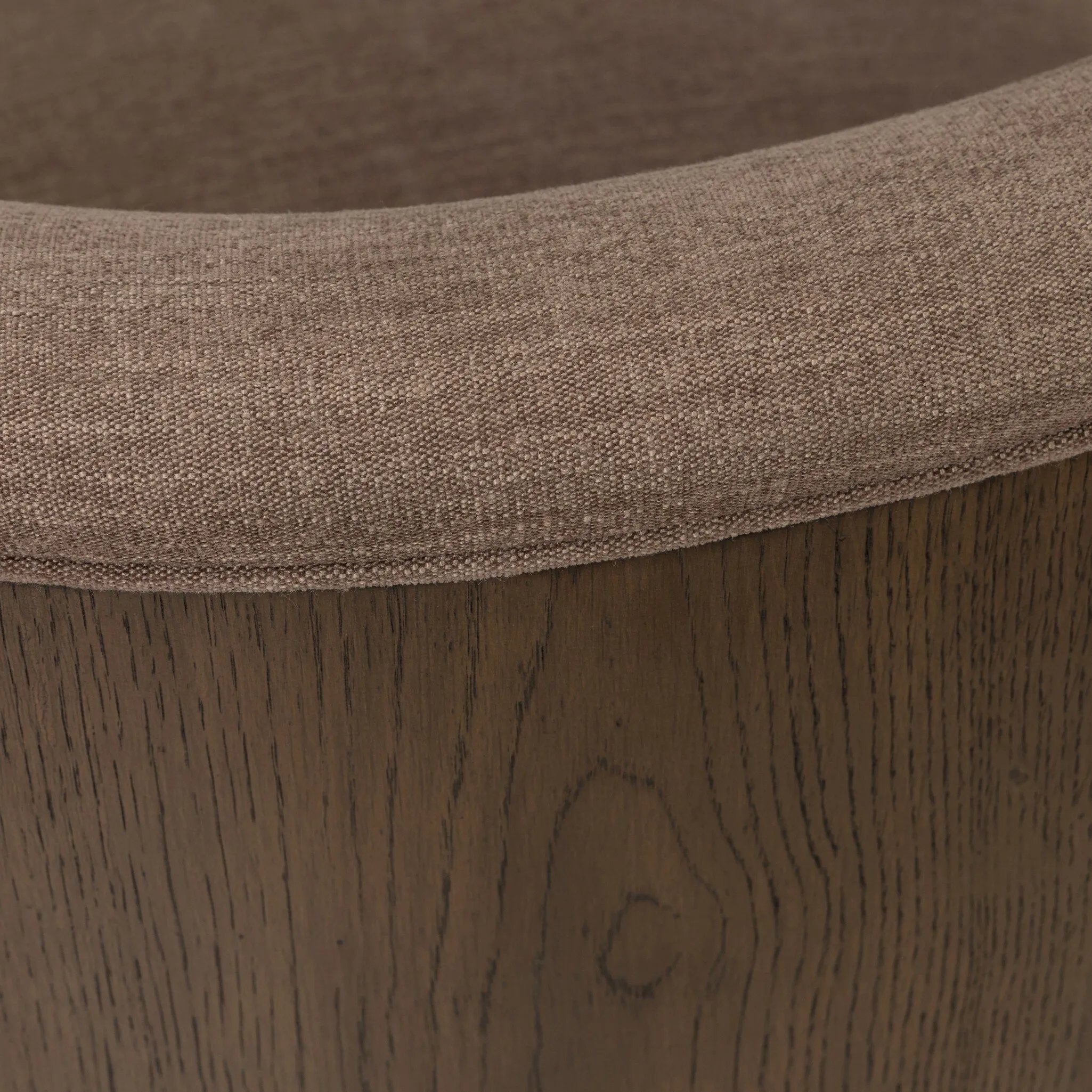Great for smaller spaces or a reading nook, this petite slipper chair is backed with textured wood that folds into wings, cradling the head and shoulders for a little extra support. Features a 360-degree swivel base.As enthusiasts of organic modern design at Amethyst, we love the optimistic inspired Trisha Swivel Chair - Laughlin Cafe. Amethyst Home provides interior design, new home construction design consulting, vintage area rugs, and lighting in the Salt Lake City metro area.