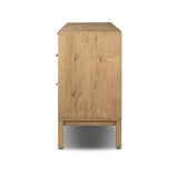 Modern Shaker style meets Scandinavian simplicity in this warm worn oak dresser. Seven spacious drawers with leather pulls provide plenty of room for clothing.As enthusiasts of organic modern materials at Amethyst, we love the warm modern inspired Tula 7 Drawer Dresser - Worn Oak Veneer. Amethyst Home provides interior design, new home construction design consulting, vintage area rugs, and lighting in the Calabasas metro area.
