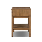 Modern Shaker style meets Scandinavian simplicity in this warm worn oak nightstand. A single drawer with a leather pull plus open lower shelving brings storage to the bedside.As enthusiasts of natural aesthetics at Amethyst, we love the designer inspired Tula Nightstand - Worn Oak Veneer. Amethyst Home provides interior design, new home construction design consulting, vintage area rugs, and lighting in the Alpharetta metro area.