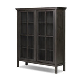 Long sliding doors with paper cord stripes inspired by Japanese teahouses bring a traditional look to this spacious cabinet. Made from oak in a smoked black finish, with a slightly oversized top.As lovers of luxe aesthetics at Amethyst, we love the optimistic inspired Tuscola Cabinet. Amethyst Home provides interior design, new home construction design consulting, vintage area rugs, and lighting in the Park City metro area.