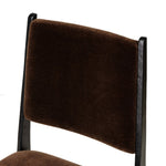 A metal frame with a tapered profile pairs with a velvety brown upholstered seat and back, striking balance in both scale in texture.As lovers of natural aesthetics at Amethyst, we love the warm modern inspired Valeene Dining Chair - Monte Chocolate. This item pairs well with other brands such as Four Hands and is perfect for loft homes Amethyst Home provides interior design, new home construction design consulting, vintage area rugs, and lighting in the Winter Garden metro area.
