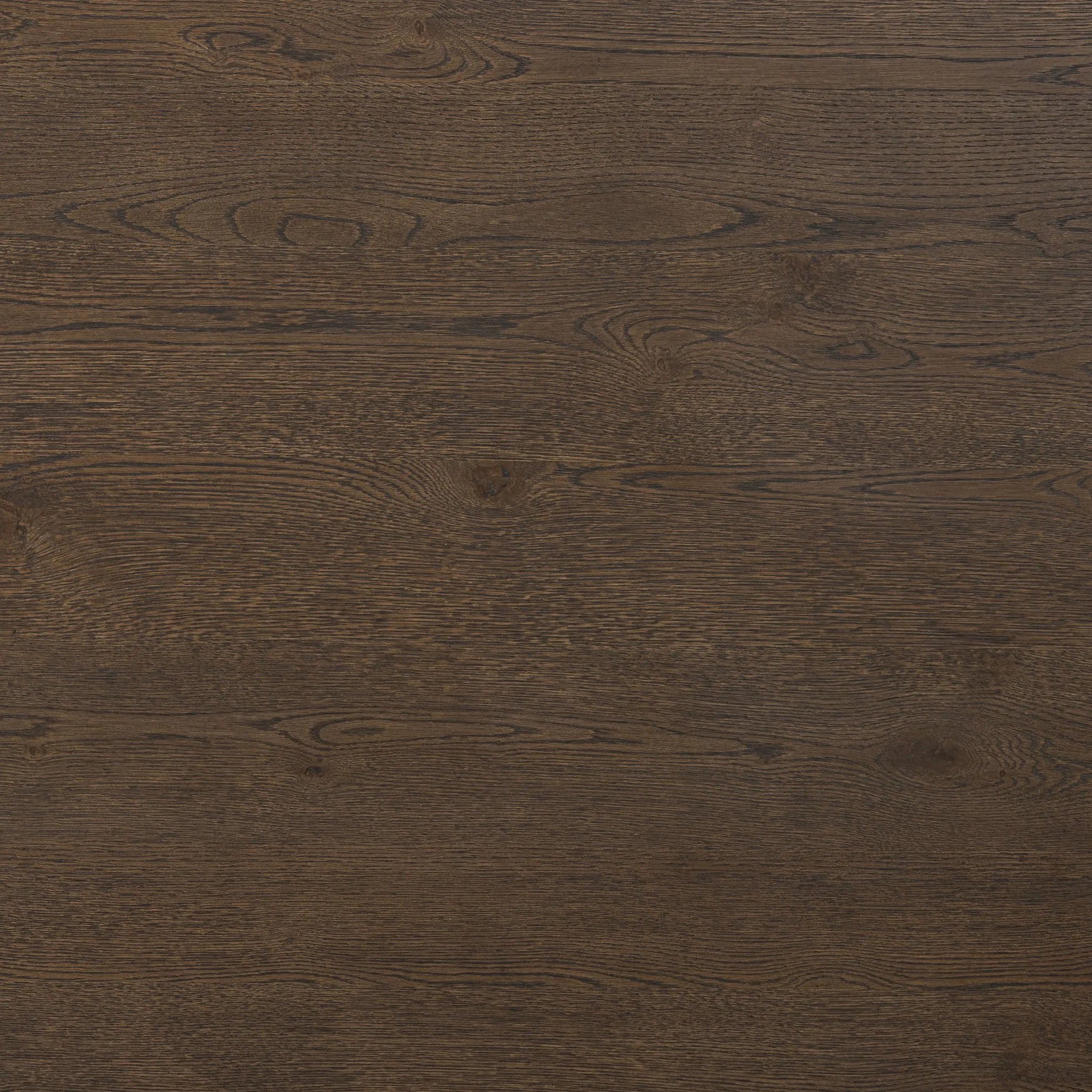 Smooth and shapely with heavy proportions, exaggerated cylinder legs pair with a softened pill-shaped top, with subtly arched sides. Made from oak veneer with a rustic brown finish, for a warm, welcoming look Amethyst Home provides interior design, new home construction design consulting, vintage area rugs, and lighting in the Houston metro area.