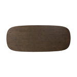 Smooth and shapely with heavy proportions, exaggerated cylinder legs pair with a softened pill-shaped top, with subtly arched sides. Made from oak veneer with a rustic brown finish, for a warm, welcoming look Amethyst Home provides interior design, new home construction design consulting, vintage area rugs, and lighting in the San Diego metro area.