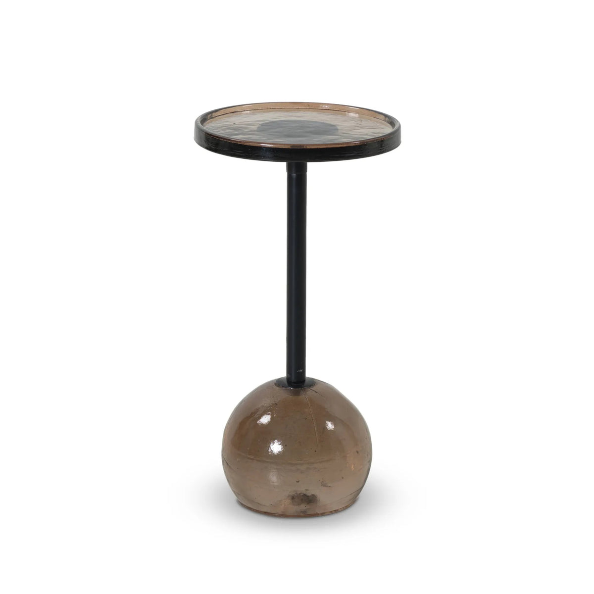 Viola Smoked Brown Cast Glass Accent Table | shipping 11/10/2025