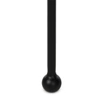 An exaggeratedly slim, airy tripod base of black-finished iron supports a light beige shade of 100% cotton, for a classic look with contrast Amethyst Home provides interior design, new home construction design consulting, vintage area rugs, and lighting in the Dallas metro area.