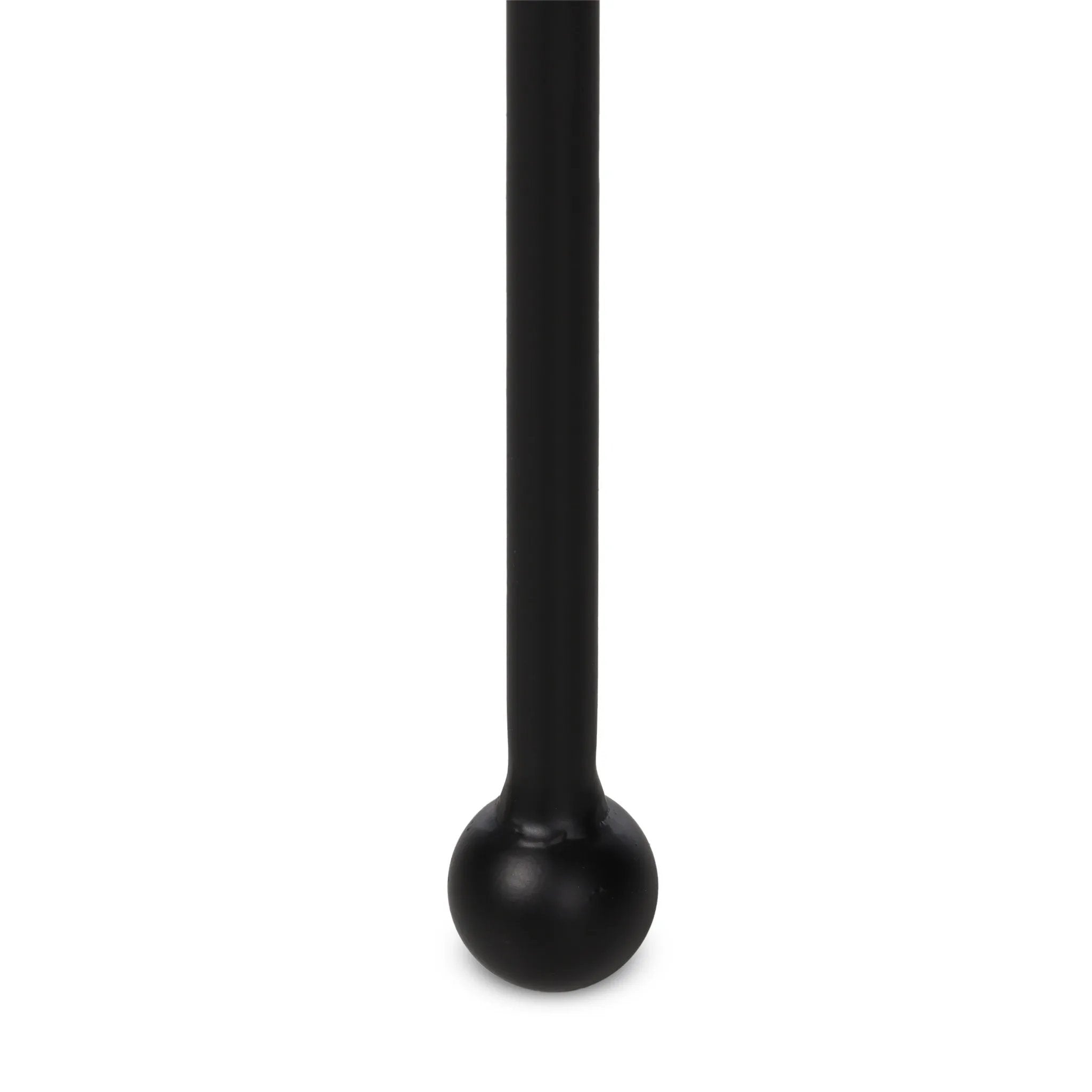 An exaggeratedly slim, airy tripod base of black-finished iron supports a light beige shade of 100% cotton, for a classic look with contrast Amethyst Home provides interior design, new home construction design consulting, vintage area rugs, and lighting in the Dallas metro area.