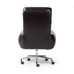 Featuring Wayland Sonoma Black Desk Chair by Four Hands at Amethyst Home. Pillowy knife-edge arms wrapped in black top-grain leather enhance the classic silhouette of this executive-sized desk chair. A polished aluminum swivel base features casters and height adjustability for added ease.
Overall Dimensions: 30.5" L x 29.0 " W x 42.0" H
Materials: Top Grain Lea. Amethyst Home provides interior design, new home construction design consulting, vintage area rugs, and lighting in the Omaha metro area.