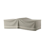 Outdoor furniture protection for all seasons. It's recommended to keep the bottom from touching the ground, and if the cover is taller than the furniture piece, add a pillow or object underneath to help ventilate. Storage bag included. Amethyst Home provides interior design, new home construction design consulting, vintage area rugs, and lighting in the Alpharetta metro area.