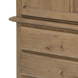 Featuring Whitman Worn Oak Cabinet by Four Hands at Amethyst Home. Crafted from worn oak for a found, heritage look, naturally beautiful cabinetry offers generous storage space by way of roomy shelving and four lower drawers.Overall Dimensions: 64.00"w x 19.00"d x 73.75"hWeight : 311.95 lbsMaterials: Solid Oak, Thick Oak Veneer. Amethyst Home provides interior design, new home construction design consulting, vintage area rugs, and lighting in the Boston metro area.