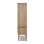 Featuring Whitman Worn Oak Cabinet by Four Hands at Amethyst Home. Crafted from worn oak for a found, heritage look, naturally beautiful cabinetry offers generous storage space by way of roomy shelving and four lower drawers.Overall Dimensions: 64.00"w x 19.00"d x 73.75"hWeight : 311.95 lbsMaterials: Solid Oak, Thick Oak Veneer. Amethyst Home provides interior design, new home construction design consulting, vintage area rugs, and lighting in the Washington metro area.