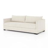 A simple, stylish silhouette redefines the classic sofa bed. With knife-edge pillows and high-performance upholstery, a discreetly concealed sleeper mechanism allows for one-step pullout with ultimate ease. Unfolded, sofa cushions form a comfortable Queen-size bed, ready to welcome overnight guests or make movie nights a little comfier. Amethyst Home provides interior design, new home construction design consulting, vintage area rugs, and lighting in the Monterey metro area.