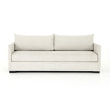A simple, stylish silhouette redefines the classic sofa bed. With knife-edge pillows and high-performance upholstery, a discreetly concealed sleeper mechanism allows for one-step pullout with ultimate ease. Unfolded, sofa cushions form a comfortable Queen-size bed, ready to welcome overnight guests or make movie nights a little comfier. Amethyst Home provides interior design, new home construction design consulting, vintage area rugs, and lighting in the Nashville metro area.