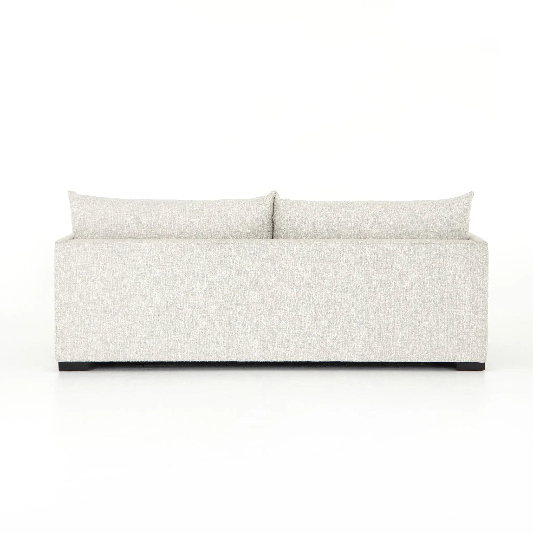 A simple, stylish silhouette redefines the classic sofa bed. With knife-edge pillows and high-performance upholstery, a discreetly concealed sleeper mechanism allows for one-step pullout with ultimate ease. Unfolded, sofa cushions form a comfortable Queen-size bed, ready to welcome overnight guests or make movie nights a little comfier. Amethyst Home provides interior design, new home construction design consulting, vintage area rugs, and lighting in the San Diego metro area.