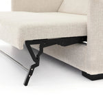 A simple, stylish silhouette redefines the classic sofa bed. With knife-edge pillows and high-performance upholstery, a discreetly concealed sleeper mechanism allows for one-step pullout with ultimate ease. Unfolded, sofa cushions form a comfortable Queen-size bed, ready to welcome overnight guests or make movie nights a little comfier. Amethyst Home provides interior design, new home construction design consulting, vintage area rugs, and lighting in the Washington metro area.